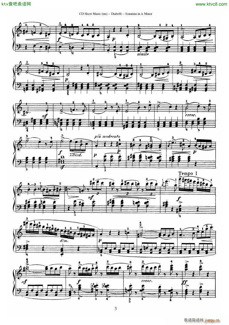 Diabelli Sonatinas Op 168 No 1 7 34P(V)31