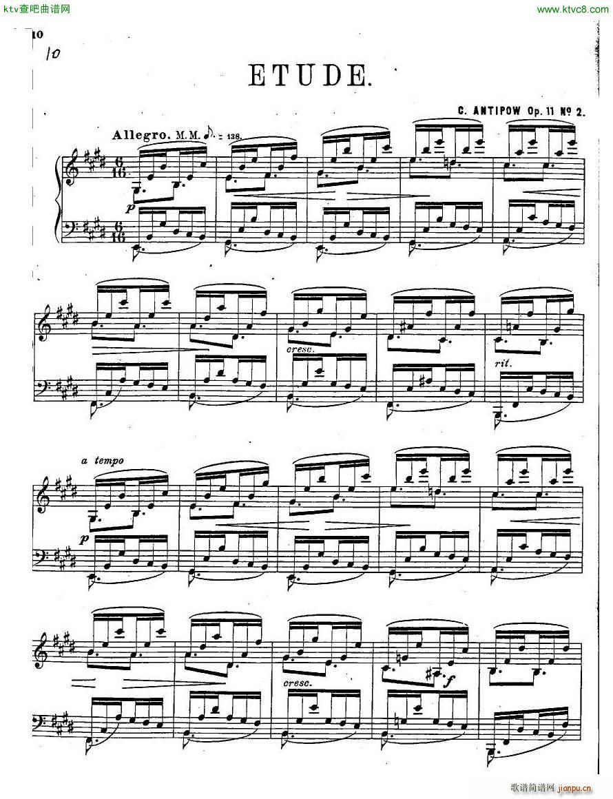 Antipov op 11 Deux Morceaux(V)8
