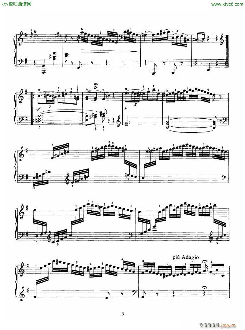 Haydn Piano Sonata No 34 In E(V)6