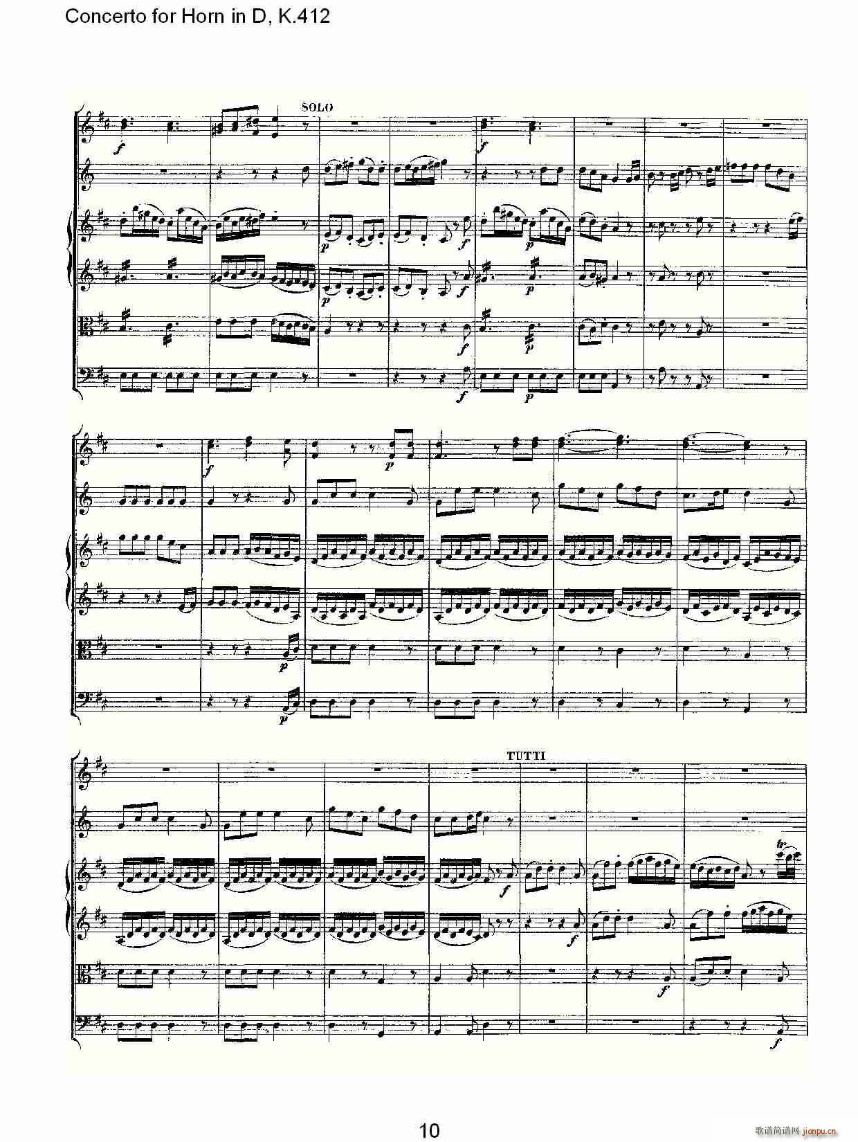 Concerto for Horn in D, K.412(ʮּ)10