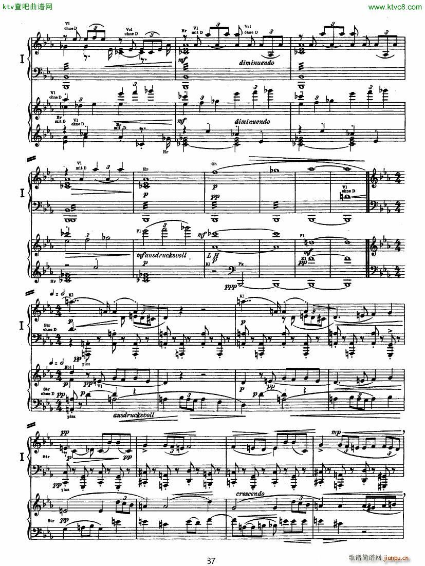 Bruckner Symphony No 4 4 hands arr (V)36