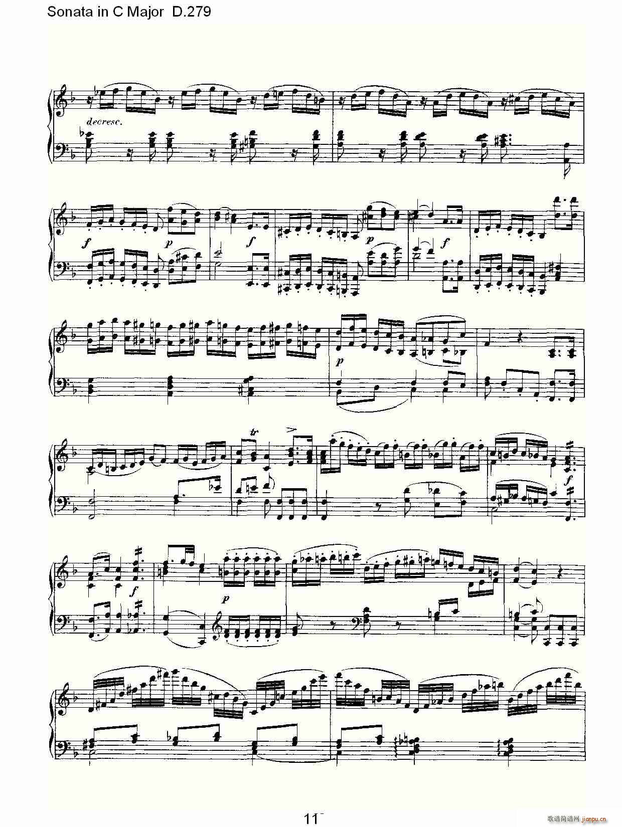 Sonata in C Major D.279(ʮּ)11