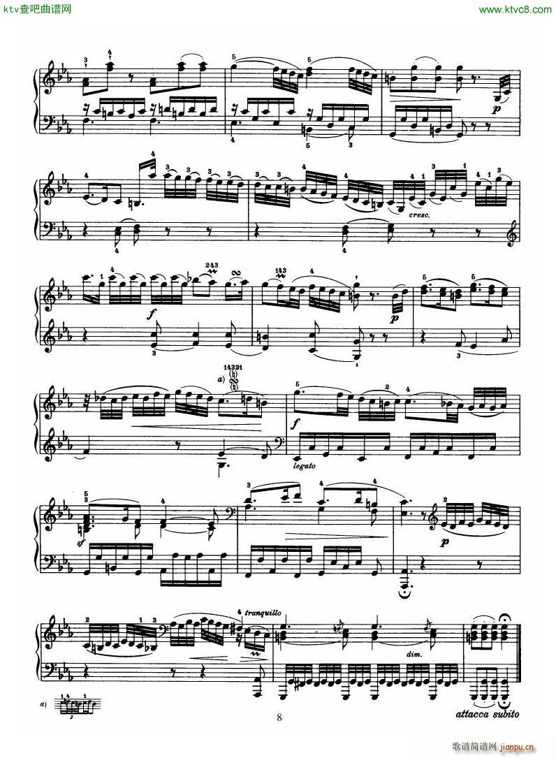 Haydn Piano Sonata No 38 In Eb(V)8
