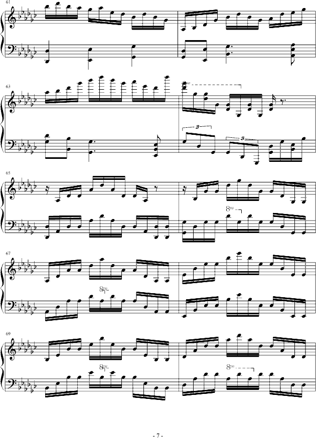 eyude no.3 in G flat(V)7