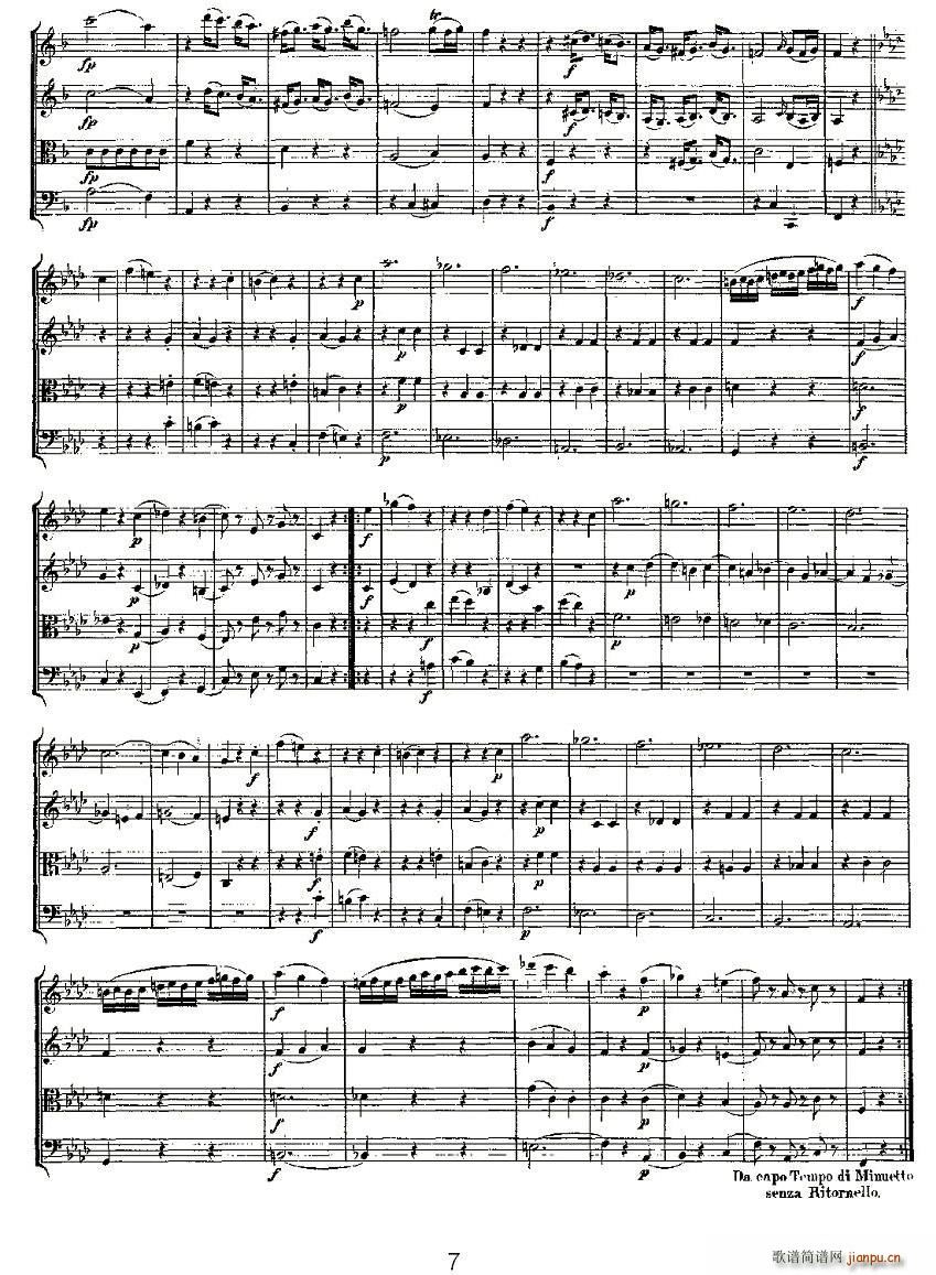 Quartet No 5 in F Major K 158 F{(dio)Ҙ(V)7