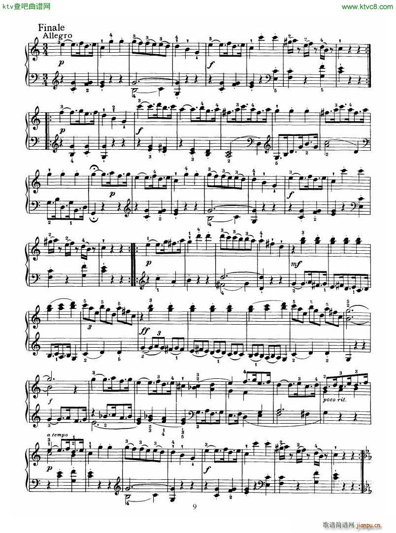 Haydn Piano Sonata No 35 In C(V)9