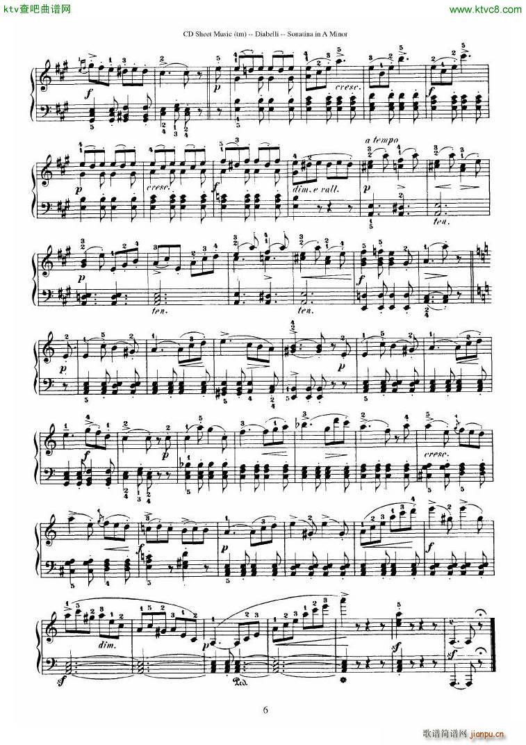 Diabelli Sonatinas Op 168 No 1 7 34P(V)34