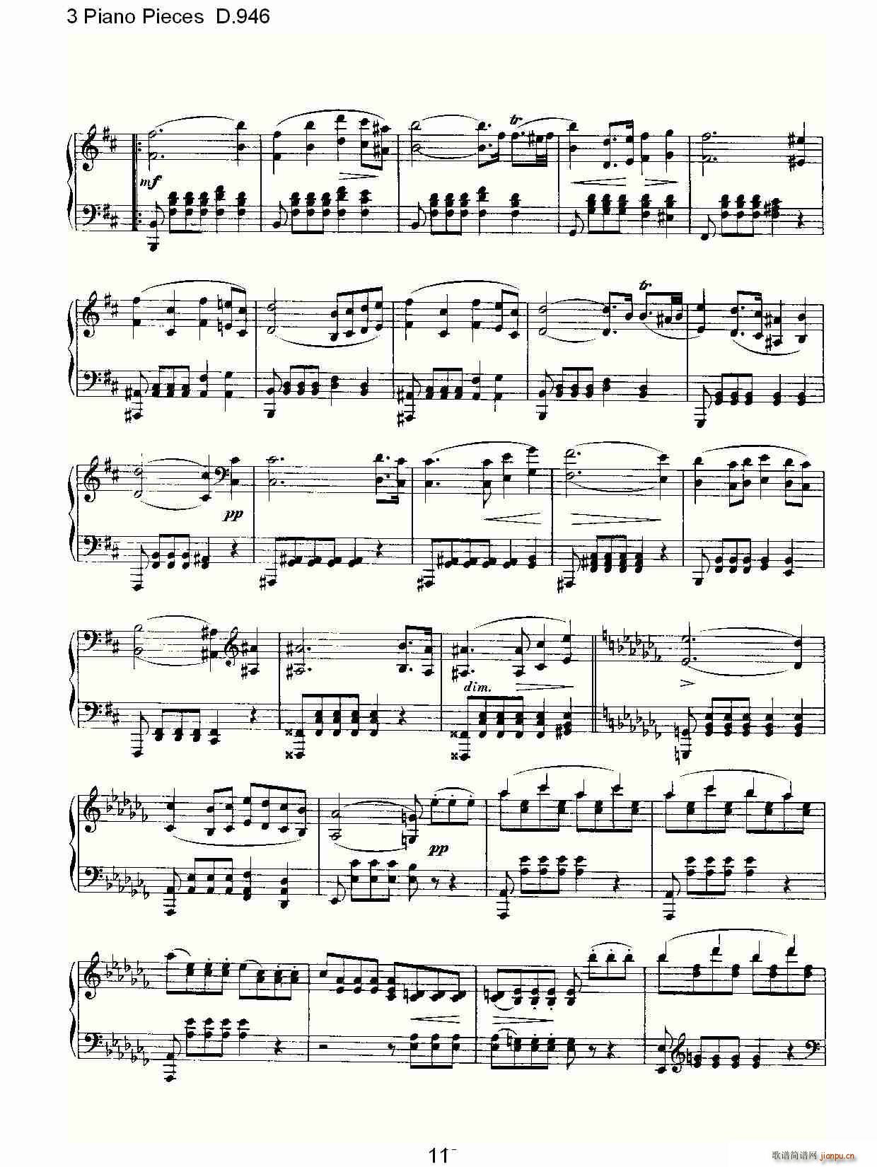3 Piano Pieces D.946(V)11