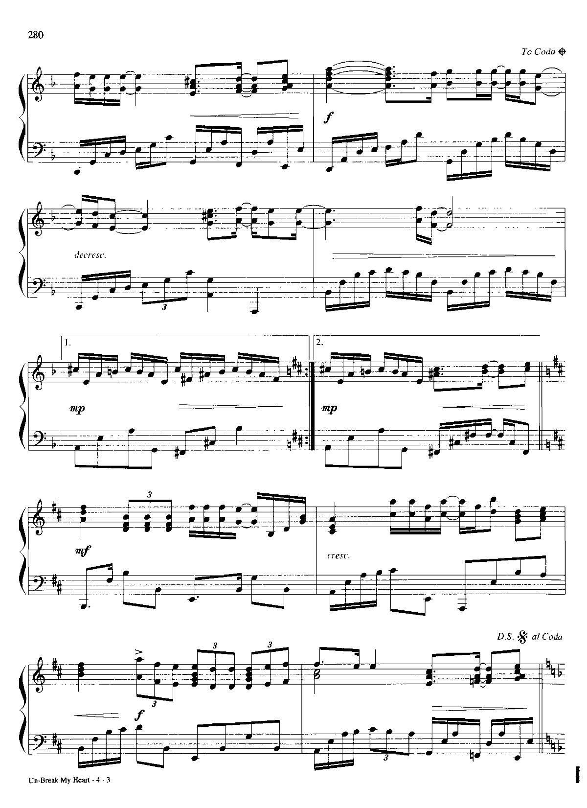 UN BREAK MY HEART Dan Coates { (V)3