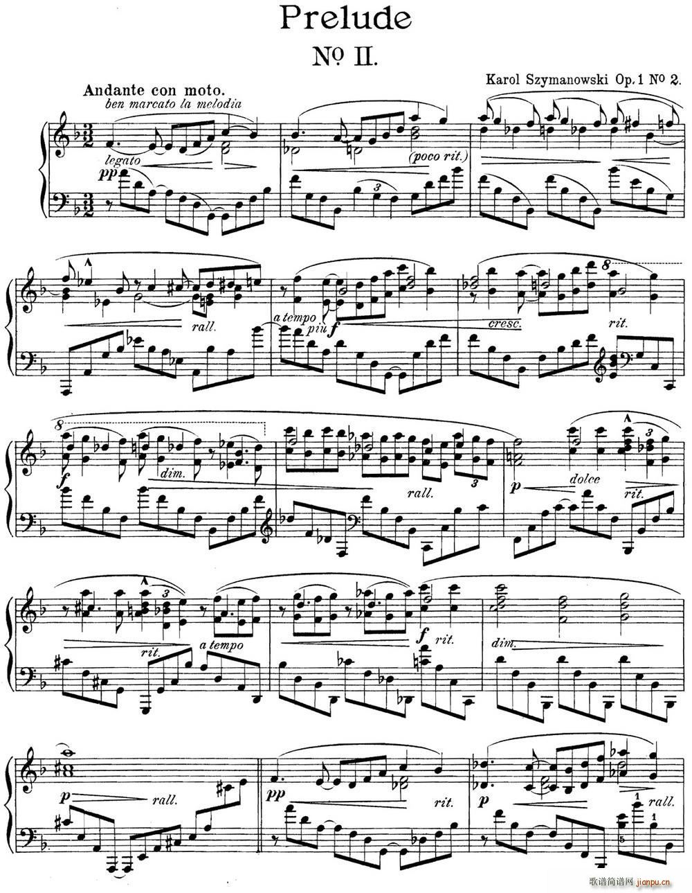 ϣZ˹ 9ǰ Op 1 No 2(V)1
