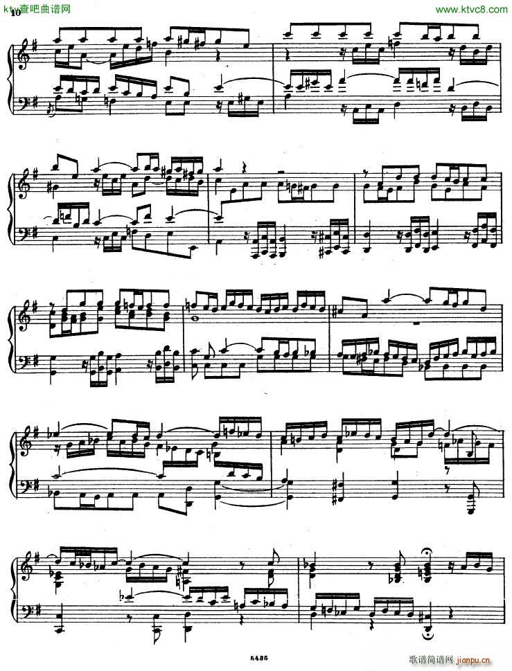 Bach D Albert Prelude and fugue in g major(V)5