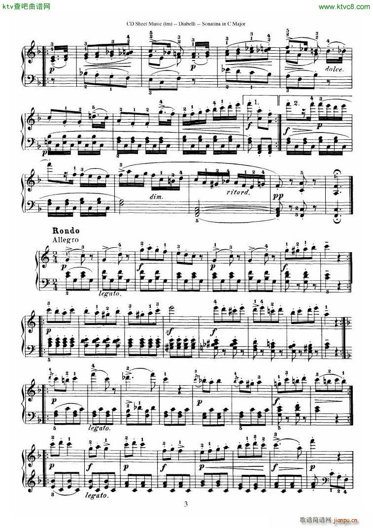 Diabelli Sonatinas Op 168 No 1 7 34P(V)11
