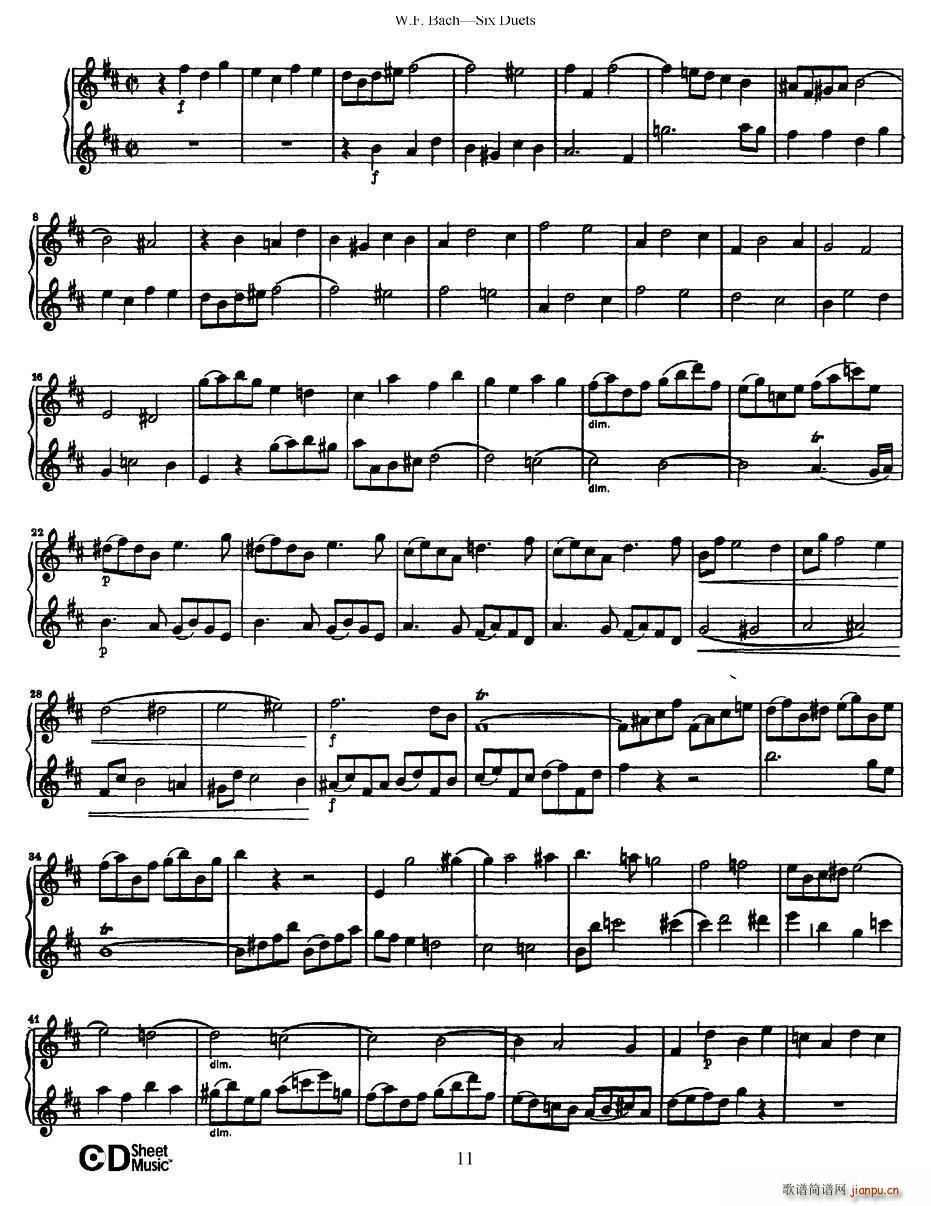 Six Duets 6׶ 2(V)5