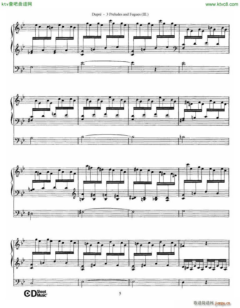 Dupr Prelude Fugue in G minor Op 7 No 3(V)5