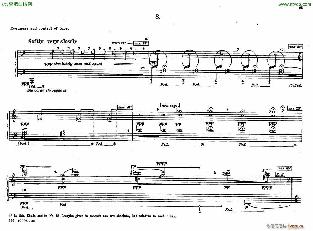 Bolcom 12 etudes for piano(V)25