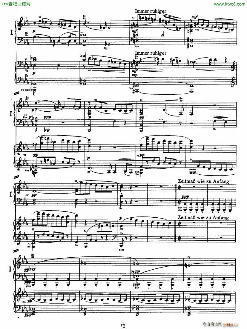 Bruckner Symphony No 4 4 hands arr (V)25