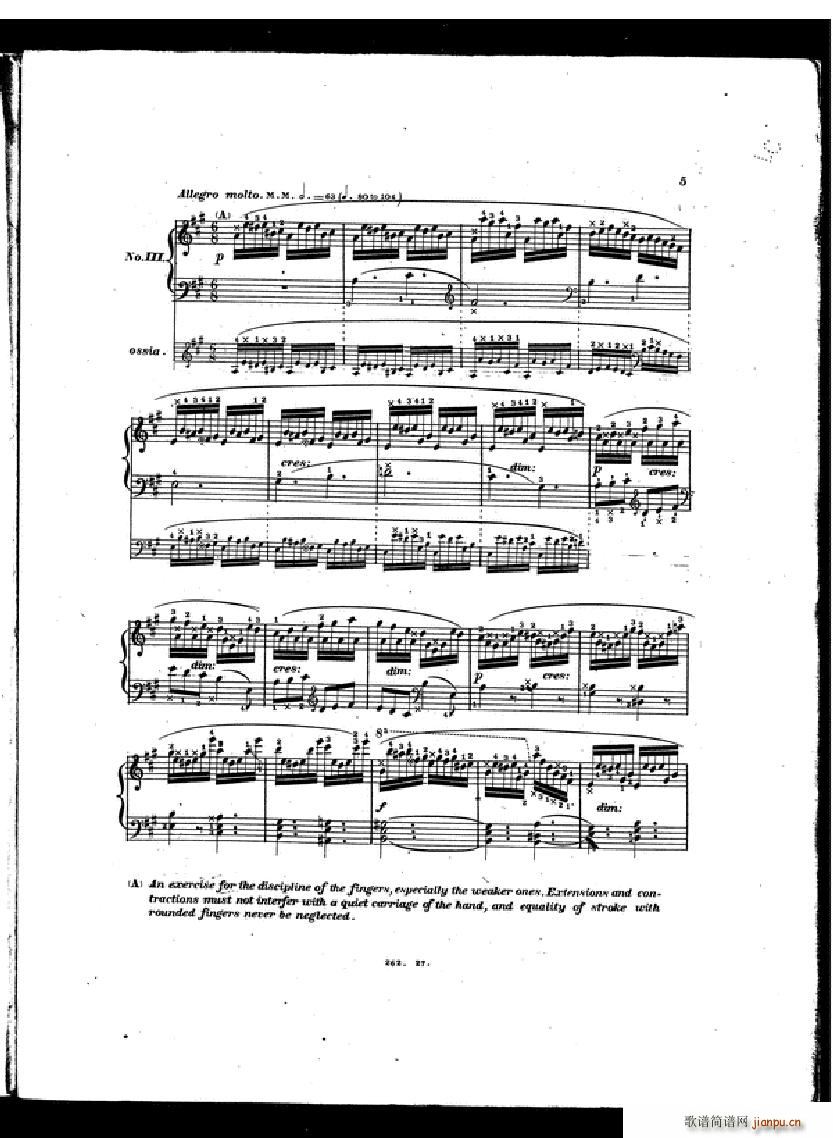 Czerny Etudes de la velocite book II(V)3