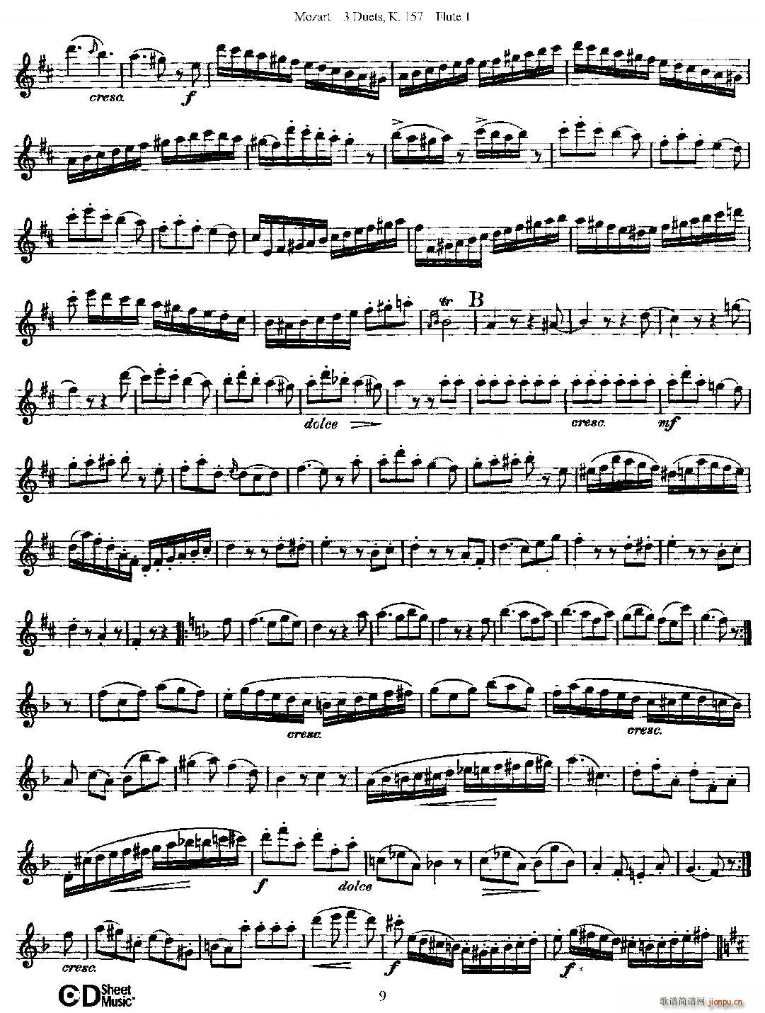 3 Duets K 157 ֮һL  K157̖ ~(ѺV)9