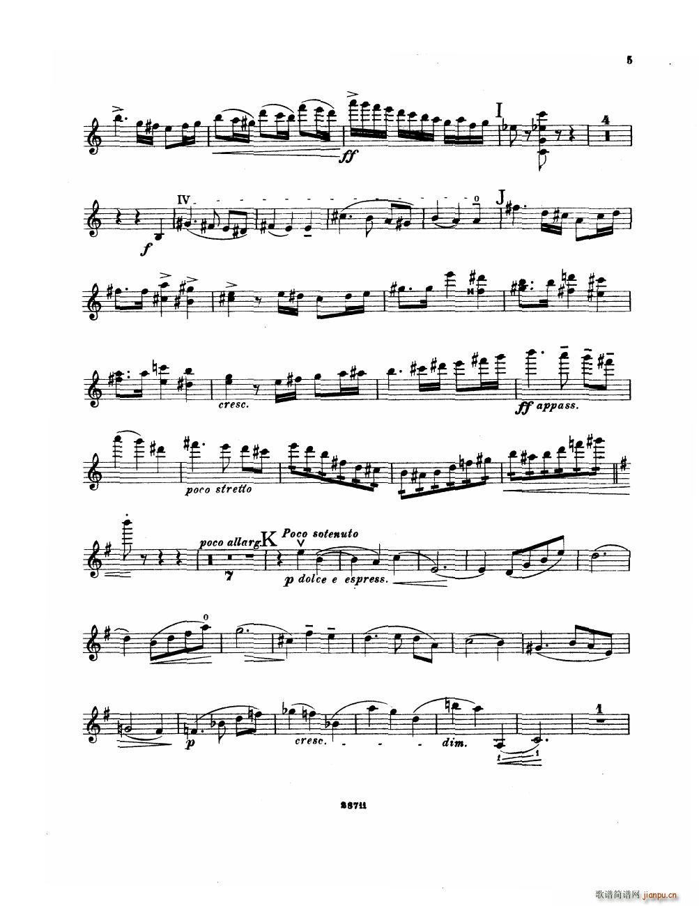 Bowen Suite for violin and piano violin part(V)5