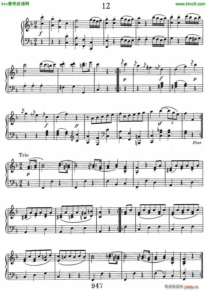 Beethoven WoO 7 12 Minuets(V)13