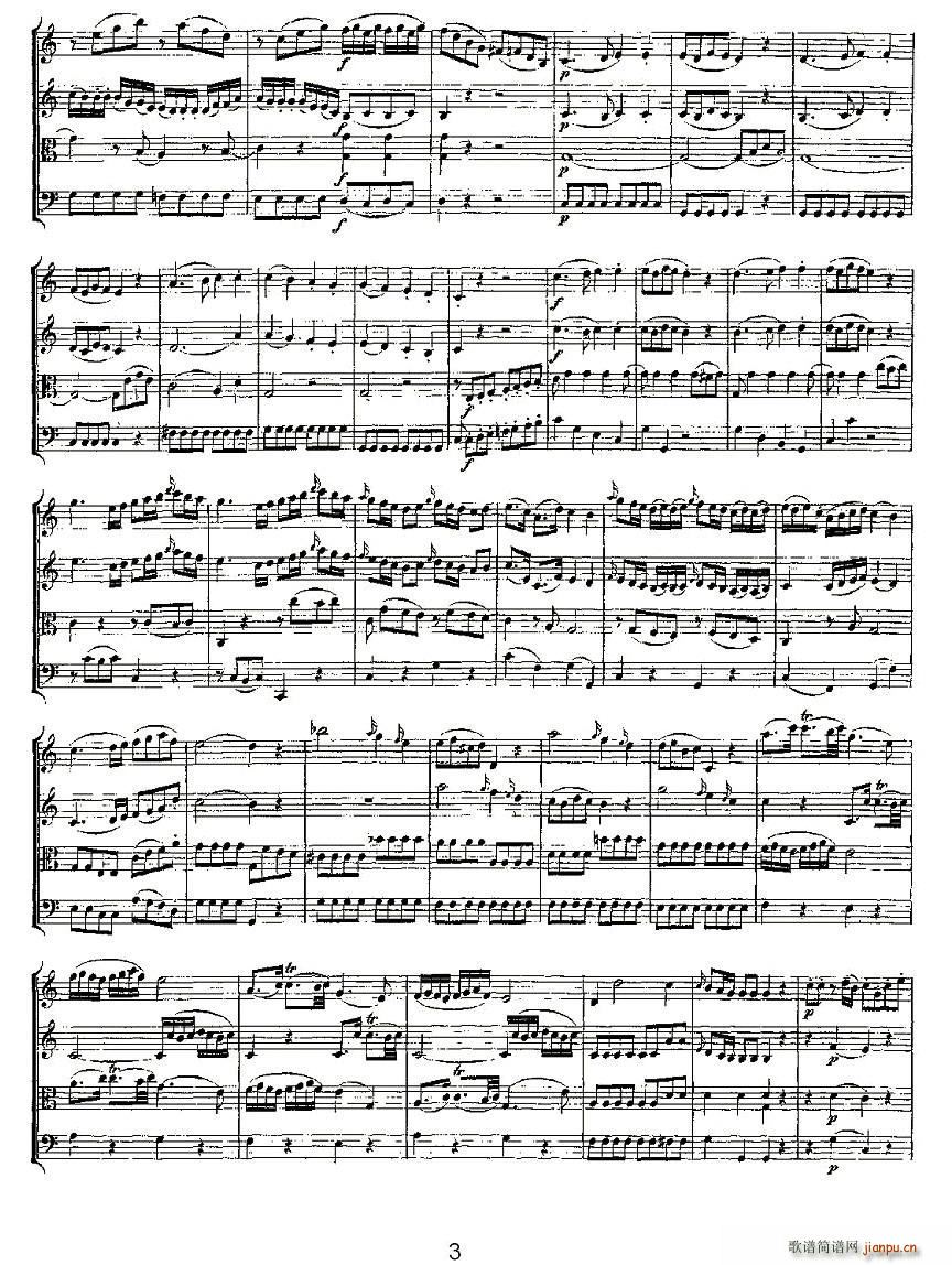 Quartet No 4 in C Major K 157 C{(dio)Ҙ(V)3