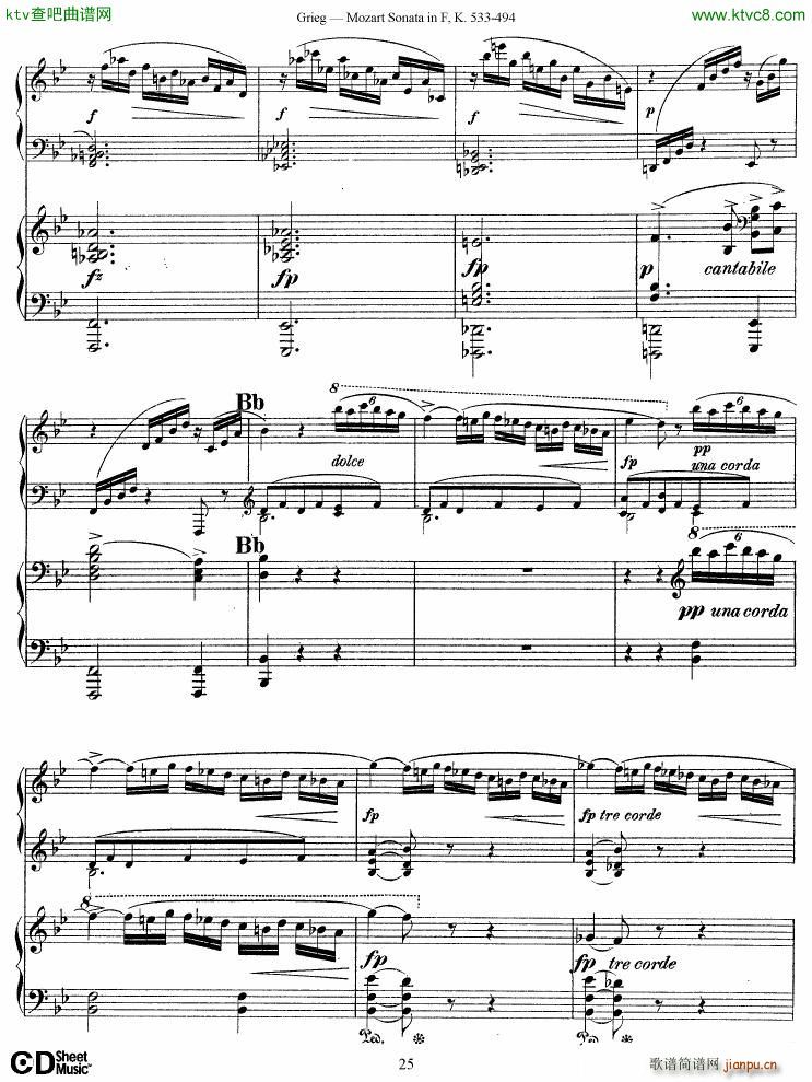 Grieg Sonata K 533 Mozart 2nd Piano Grieg(V)25