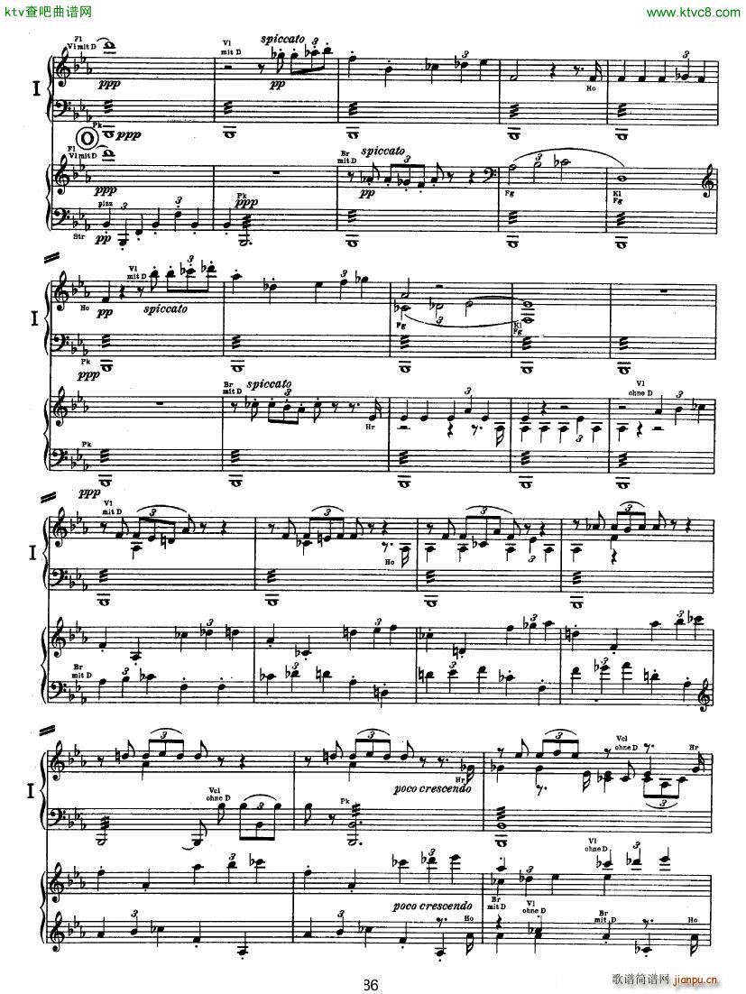 Bruckner Symphony No 4 4 hands arr (V)33