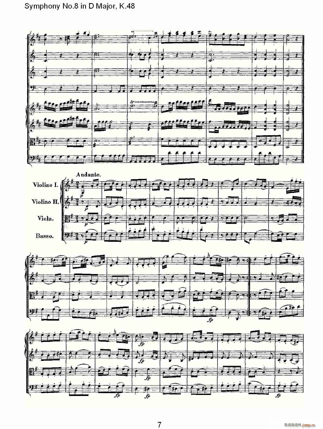 Symphony No.8 in D Major, K.48(ʮּ)7