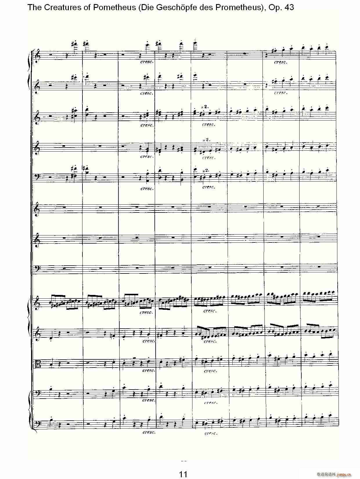 Die Gesch?pfe des Prometheus Op. 43(ʮּ)11