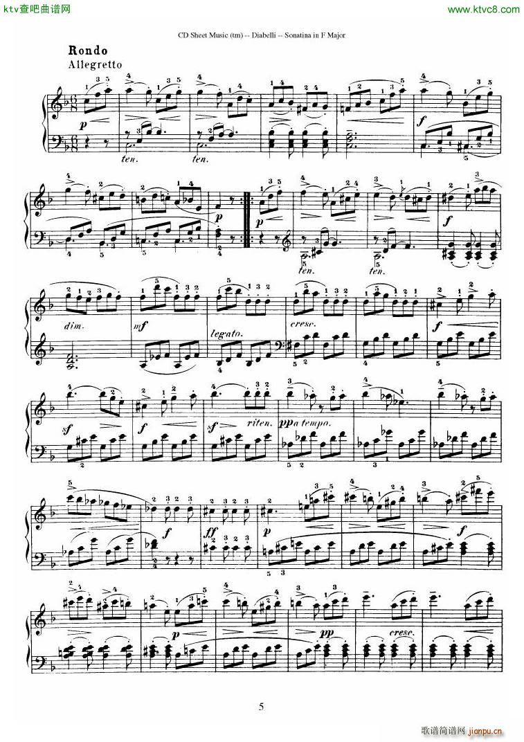 Diabelli Sonatinas Op 151 No 1 4 23P(V)16