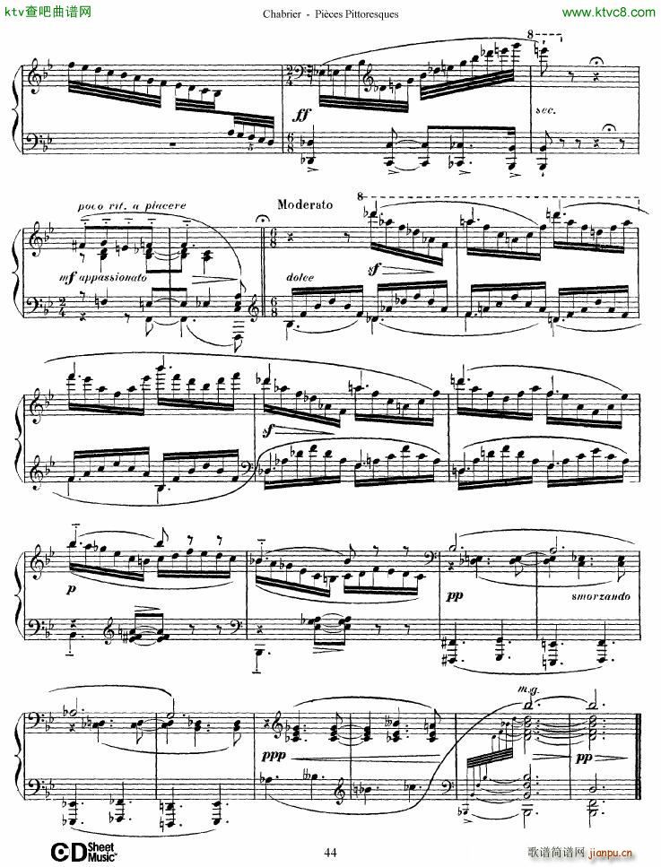 Chabrier Pices Pittoresques 7 10(V)15