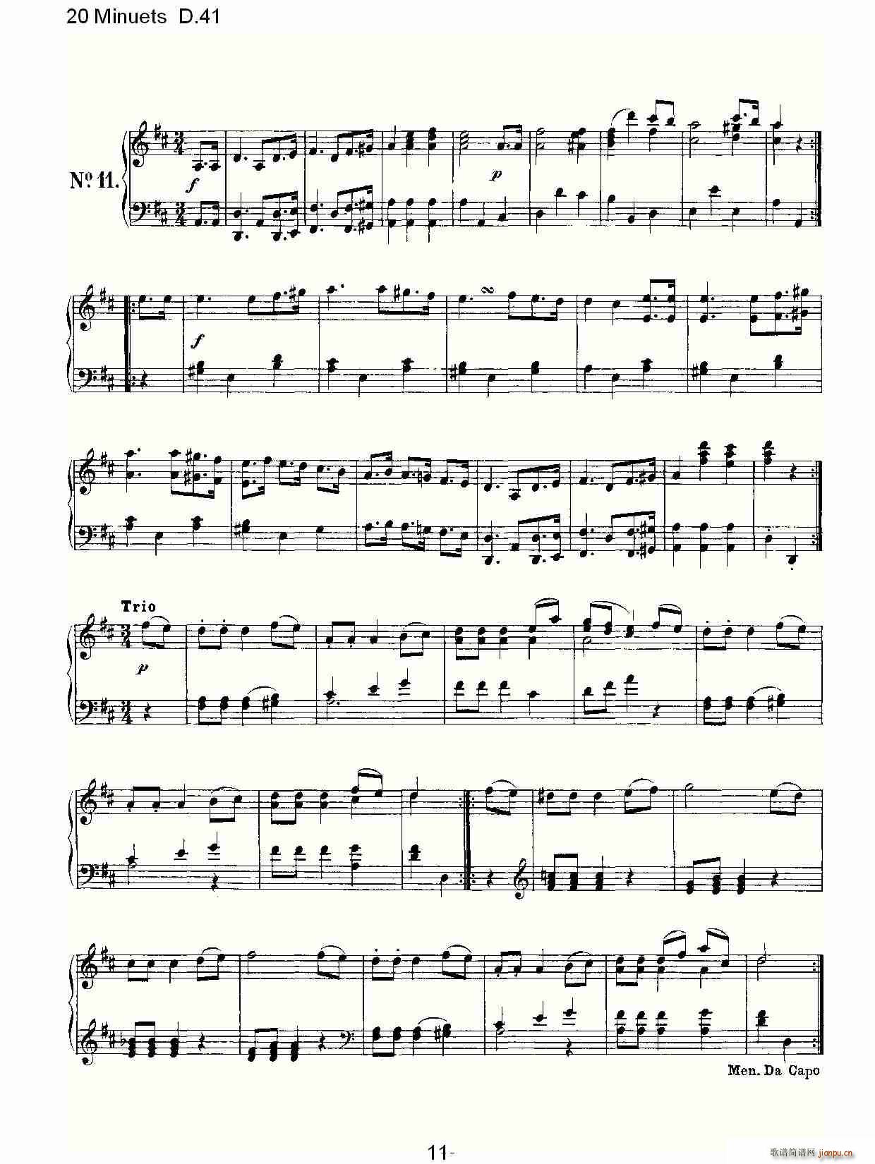 20 Minuets D.41(ʮּ)11