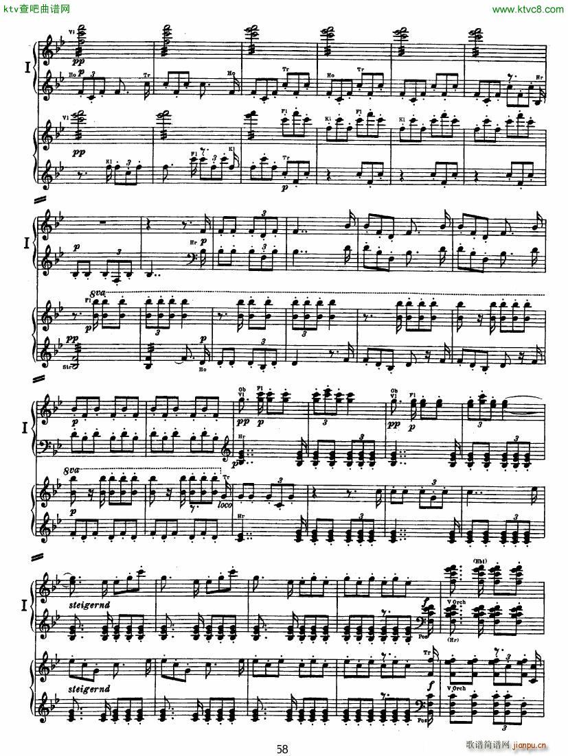 Bruckner Symphony No 4 4 hands arr (V)7