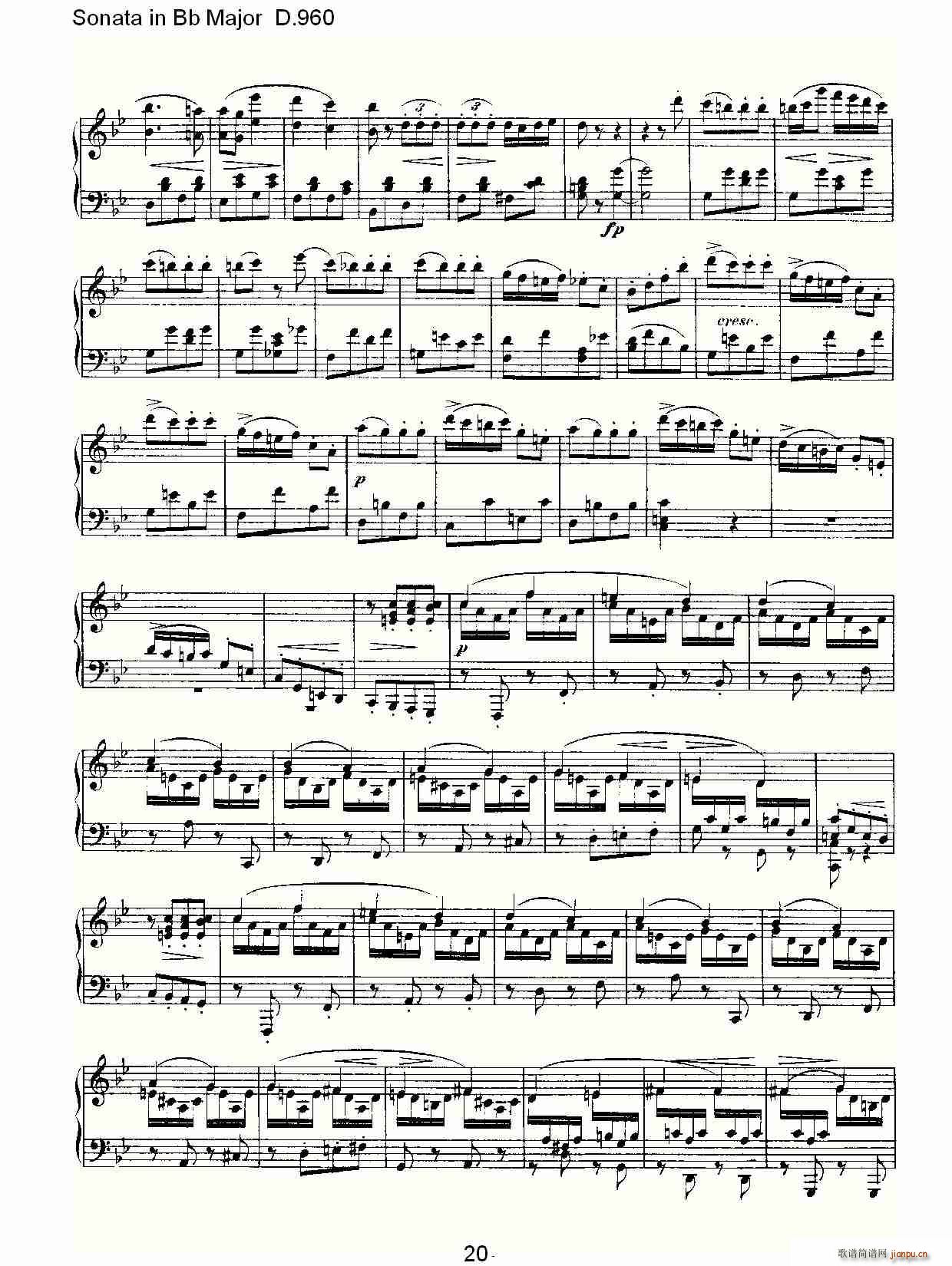 Sonata in Bb Major D.960(ʮּ)20