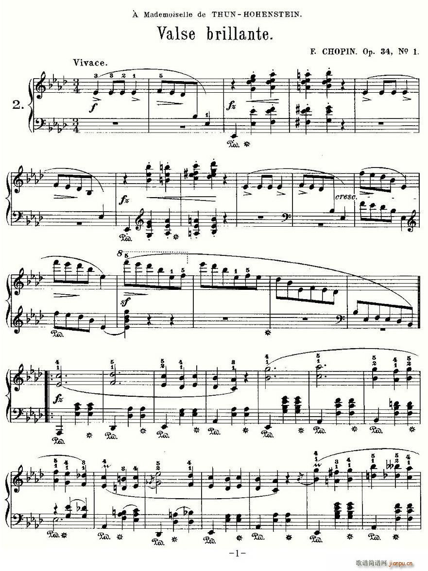 valse brillanteOp.34, No.1(ʮּ)1