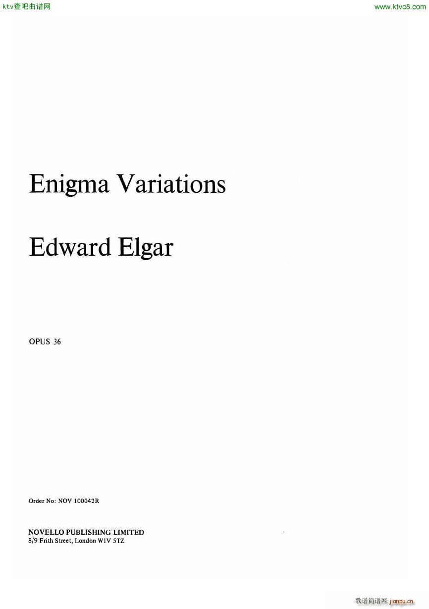 Edward Elgar Enigma Variations Op 36(V)1