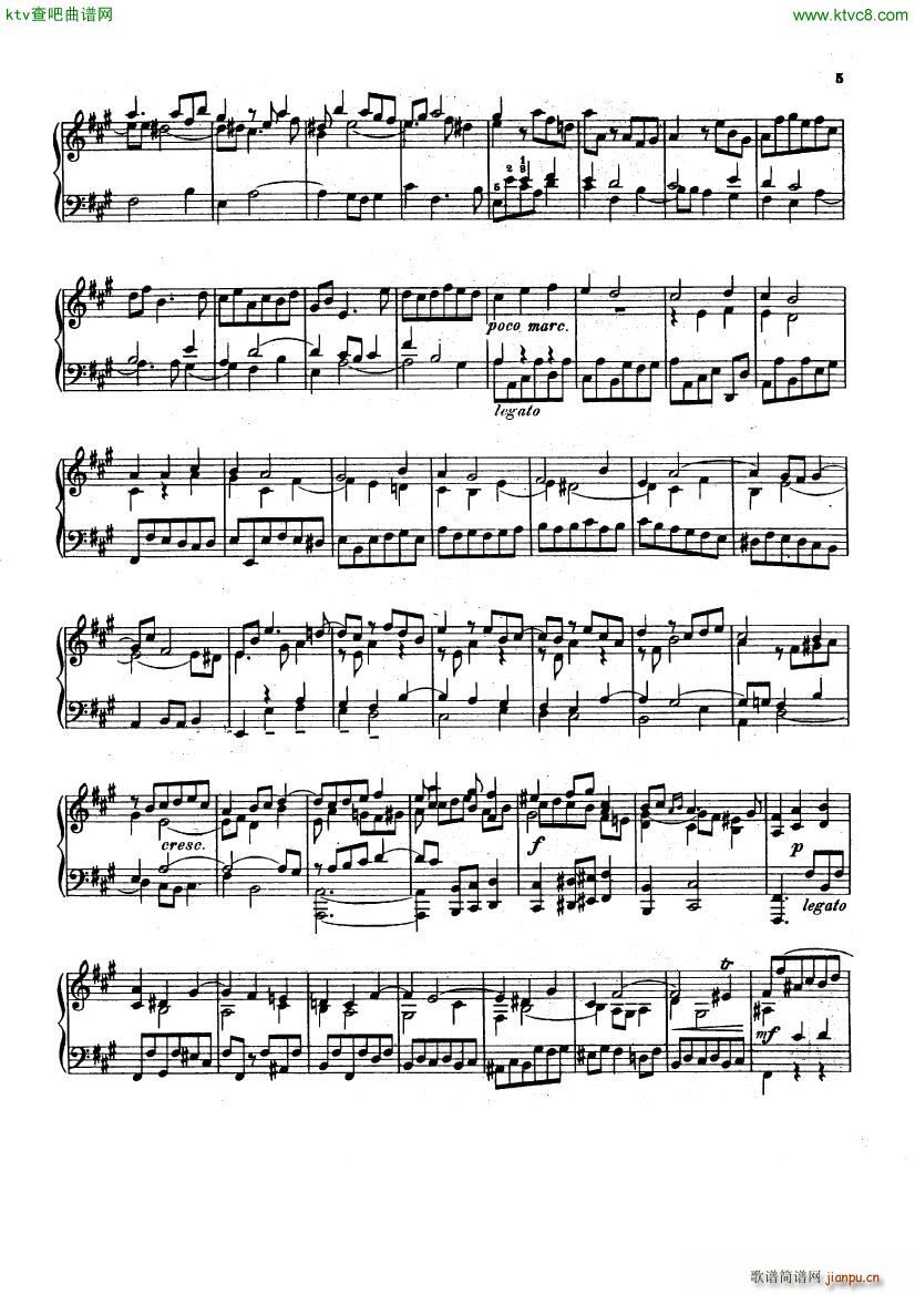 Bach D Albert Prelude and fugue in a major(V)5