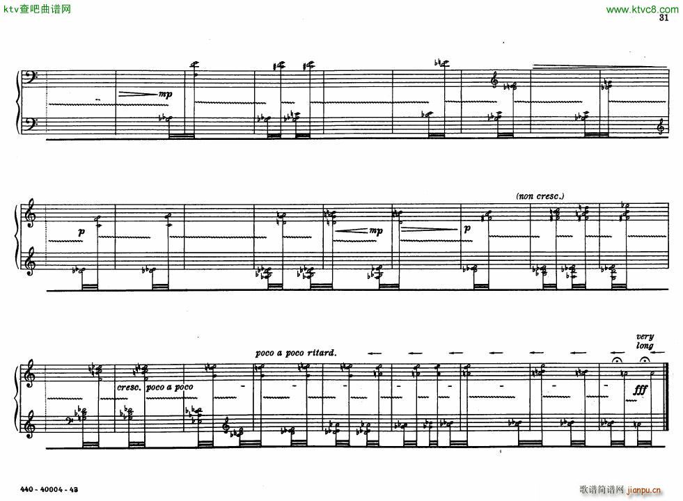 Bolcom 12 etudes for piano(V)31