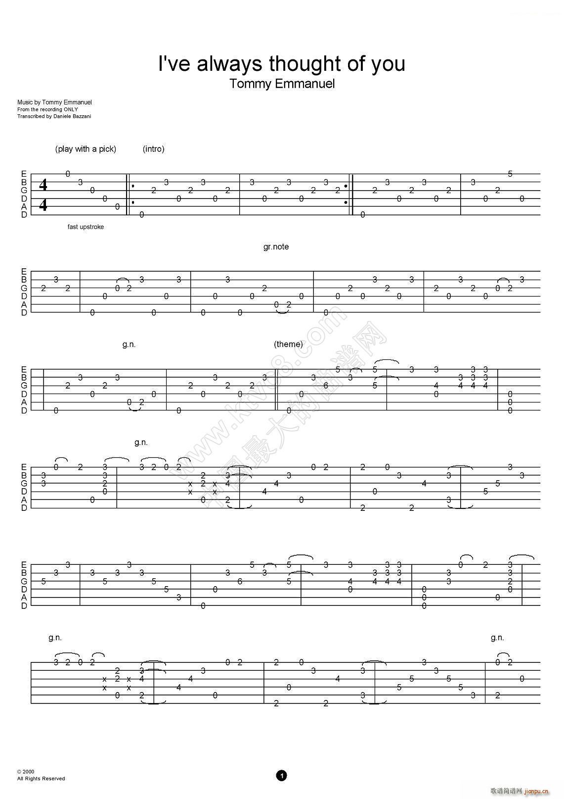 tommy emmanuel i have always thought of you ָ(V)1