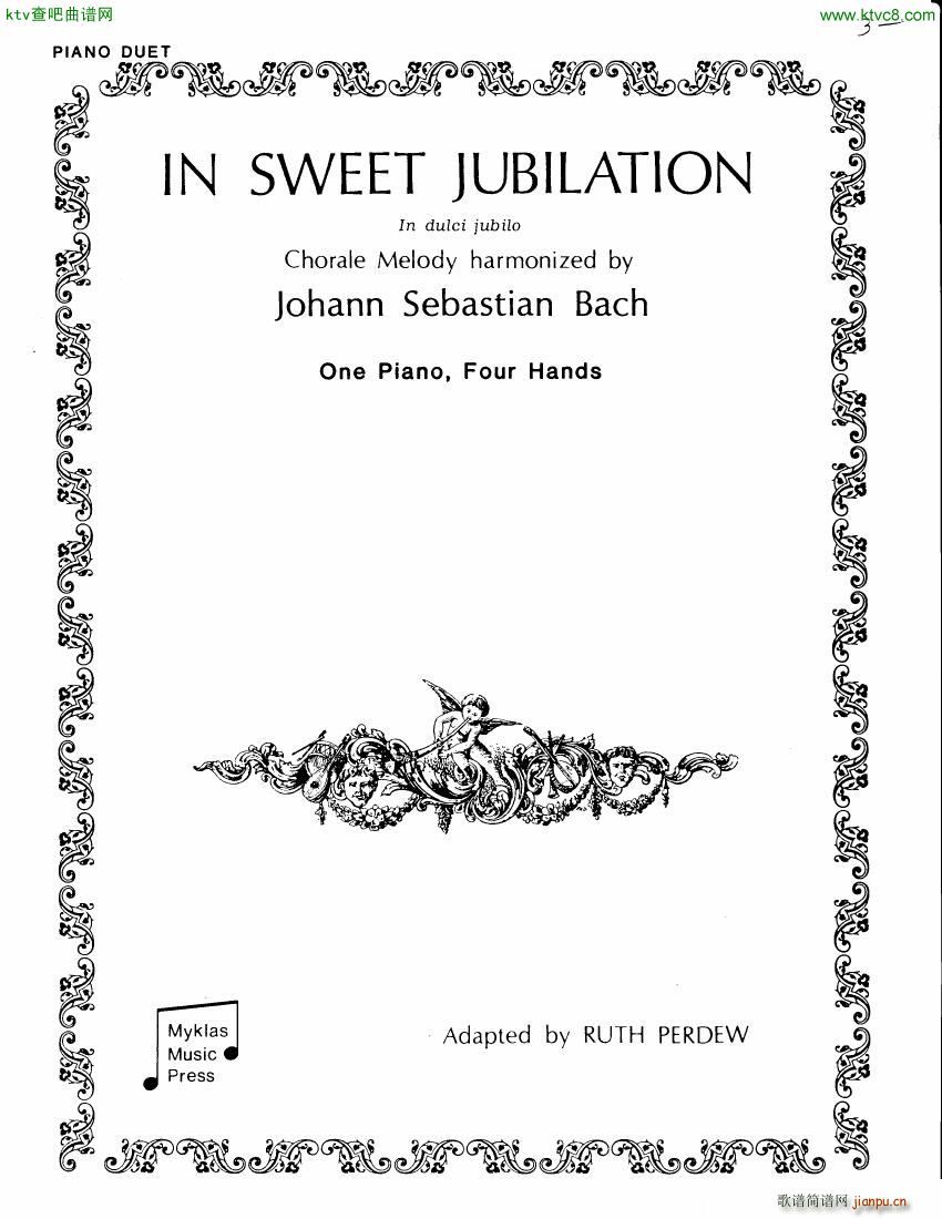 Bach JS BWV 368 In dulci jubilo arr 4h Perdew(V)1