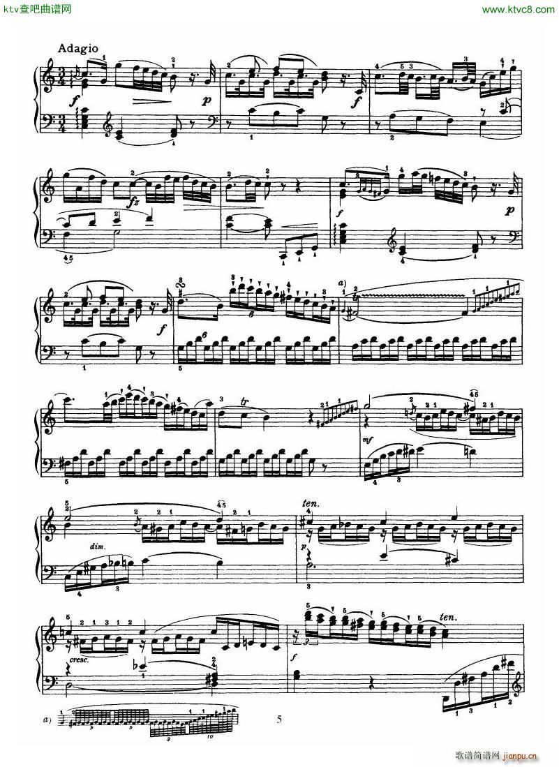 Haydn Piano Sonata No 39 In G(V)5