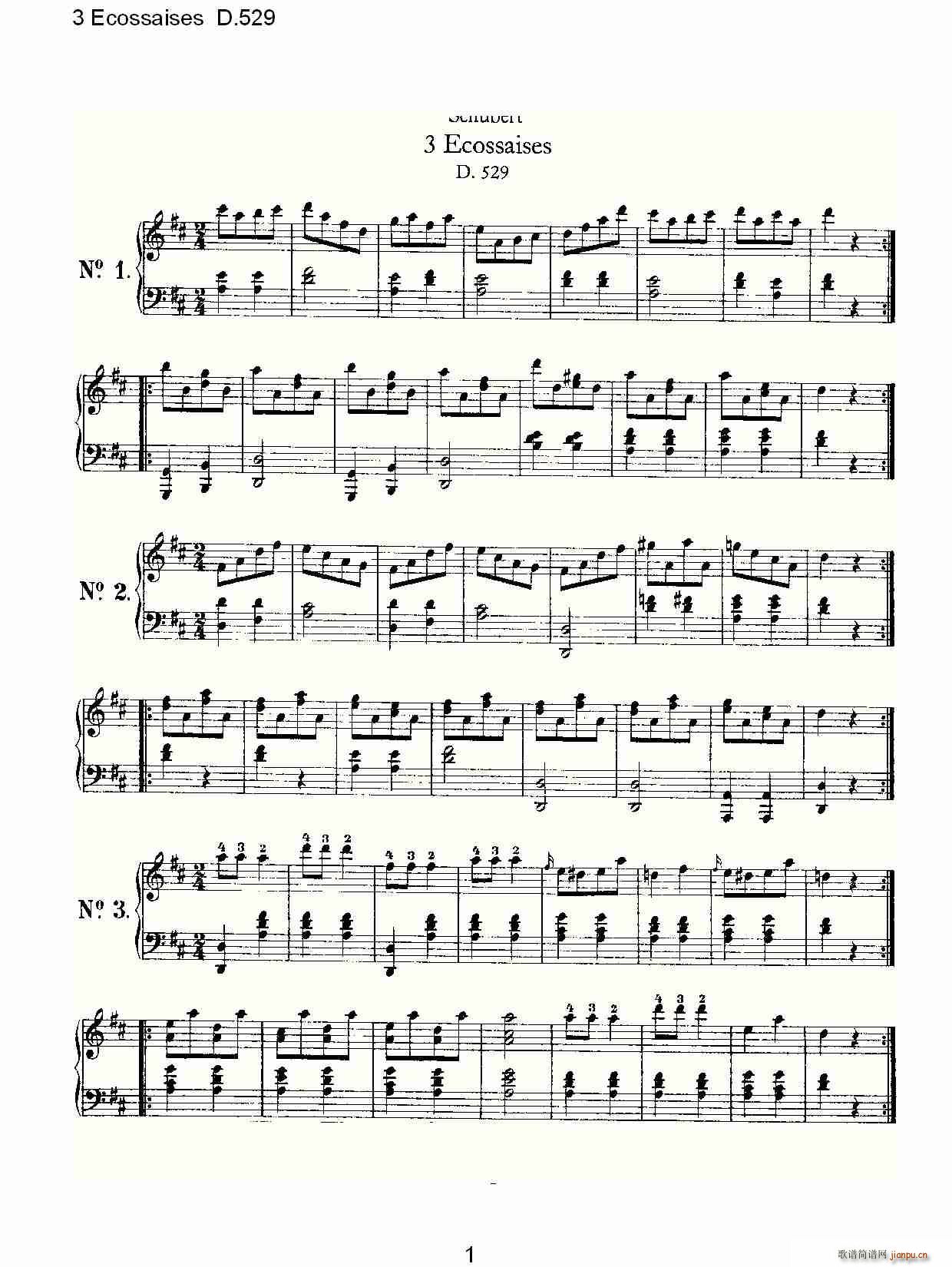 3 Ecossaises D.529(ʮּ)1