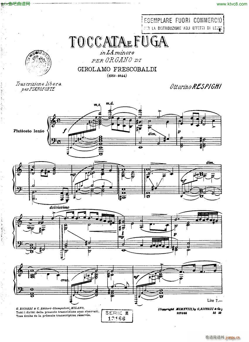 Frescobaldi Toccata and Fugue Respighi(V)1