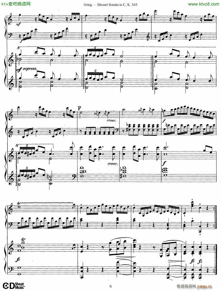 Grieg Mozart sonata KV545 2 pianos(V)6