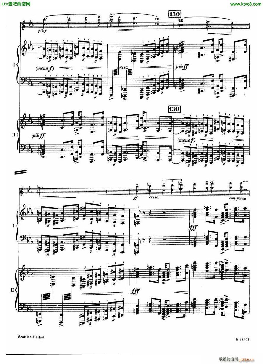 Britten Scottish Ballad op 26 arr for 2 pianos(V)16