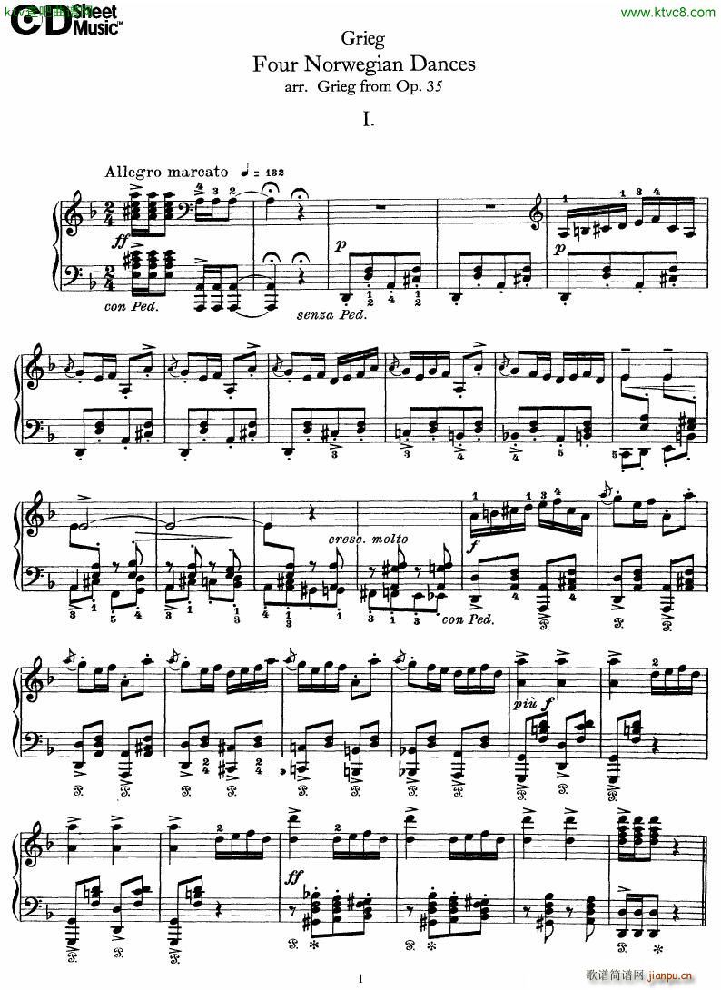 Grieg Four Norwegian Dances(V)1