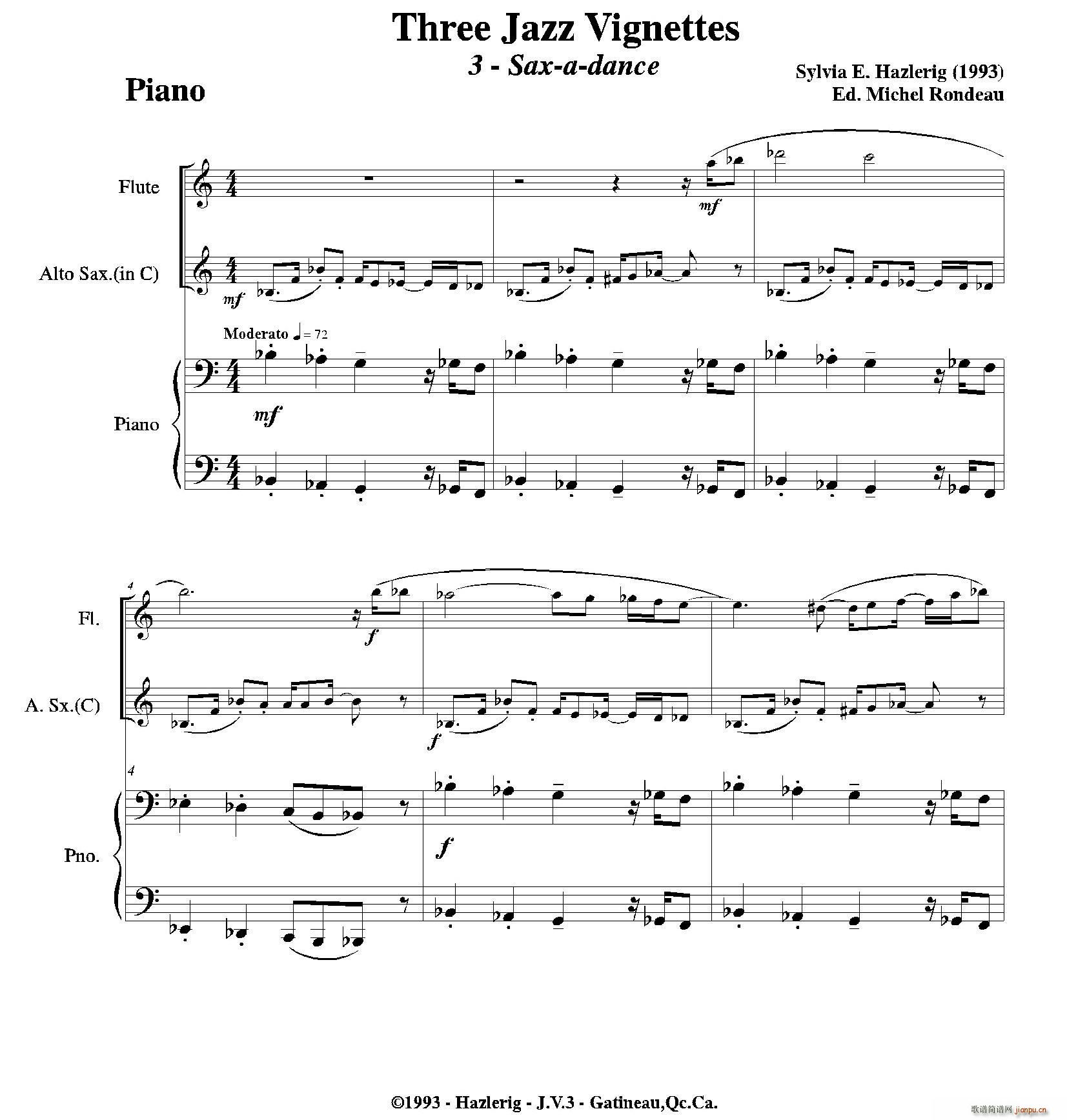Three jazz vignettes  (V)1