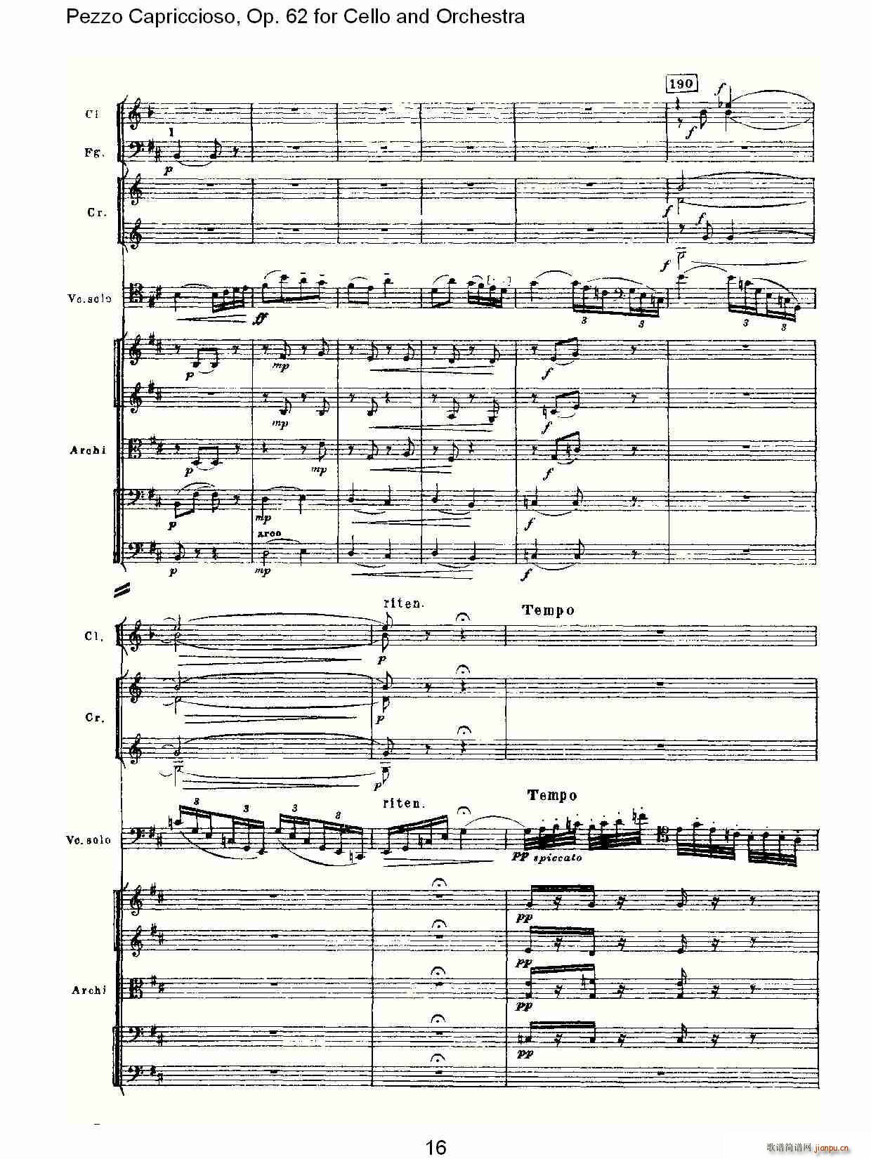 Pezzo Capriccioso, Op.62(V)16