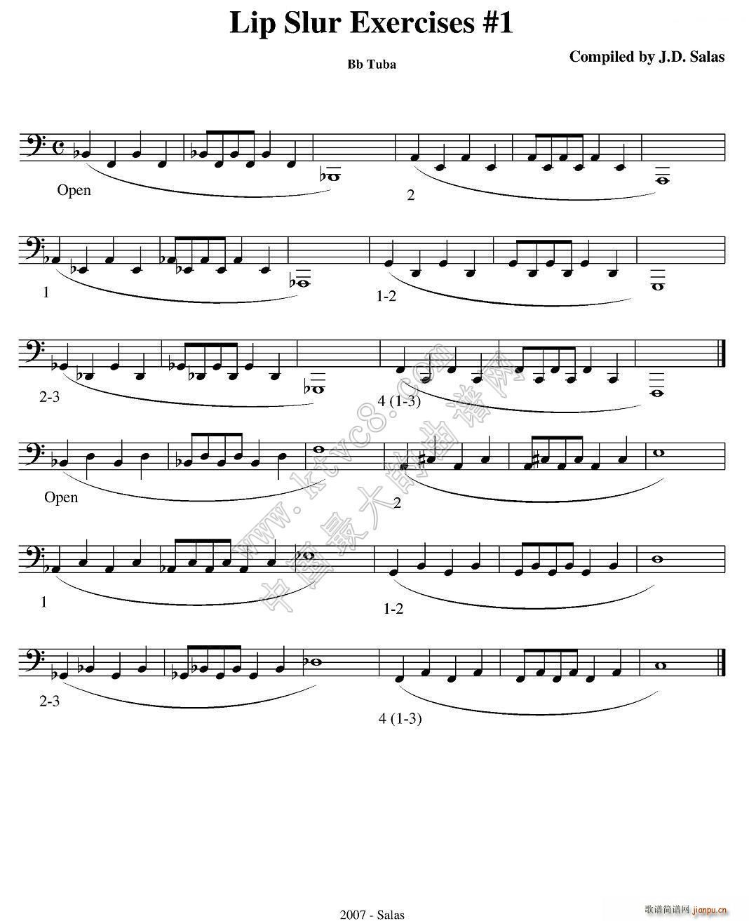 Lip Slur Exercise Bb Tuba ̖(x)̲x(ʮּ)1