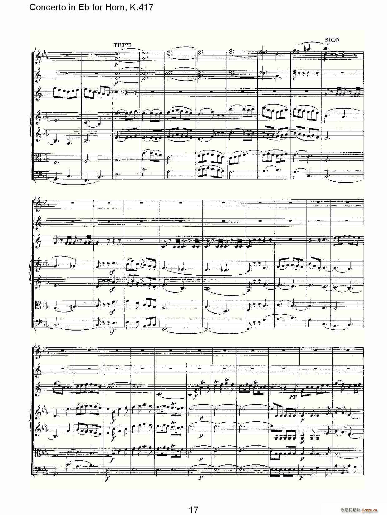 Concerto in Eb for Horn, K.417(ʮּ)17